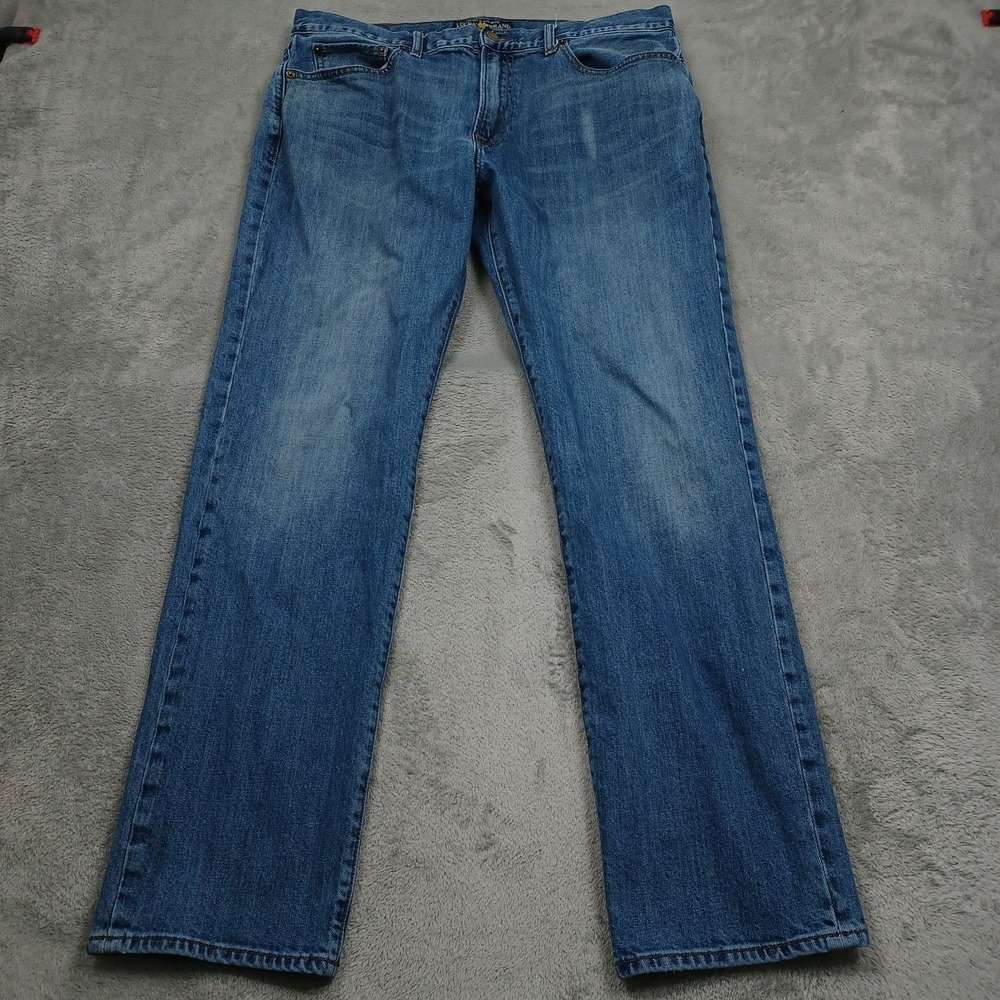 Lucky Brand Jeans Mens 36x32 Blue Denim Straight 121 Preppy Heritage Slim